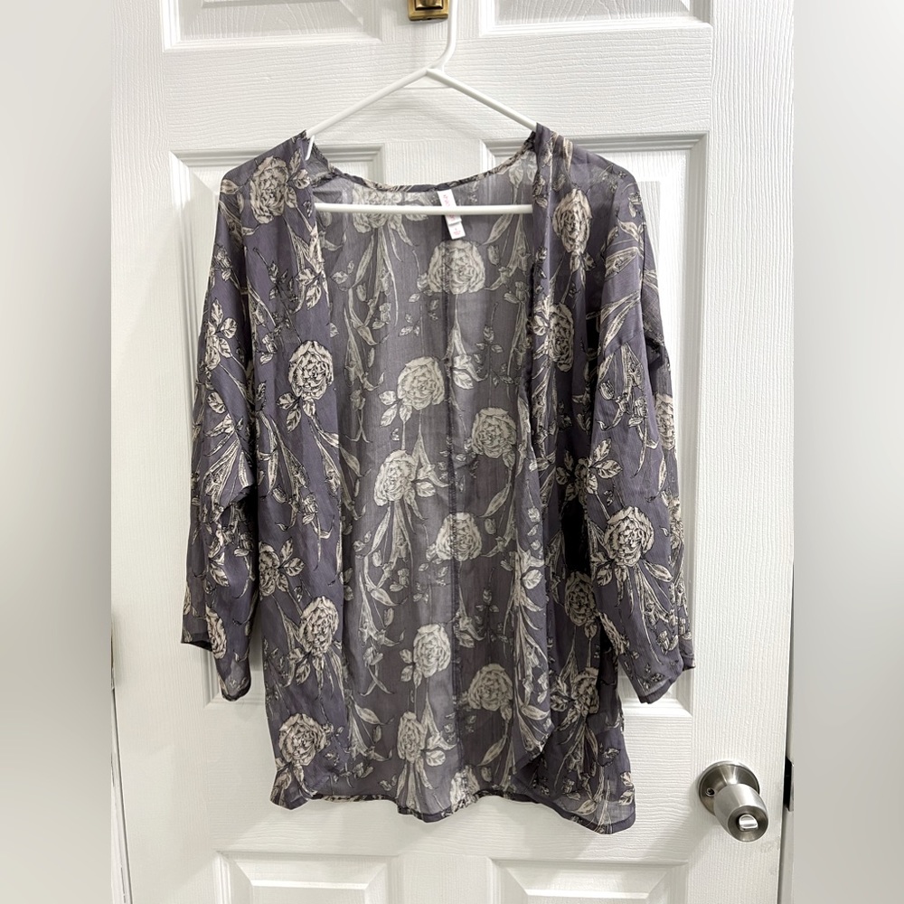 Floral Kimono style cardigan, translucent